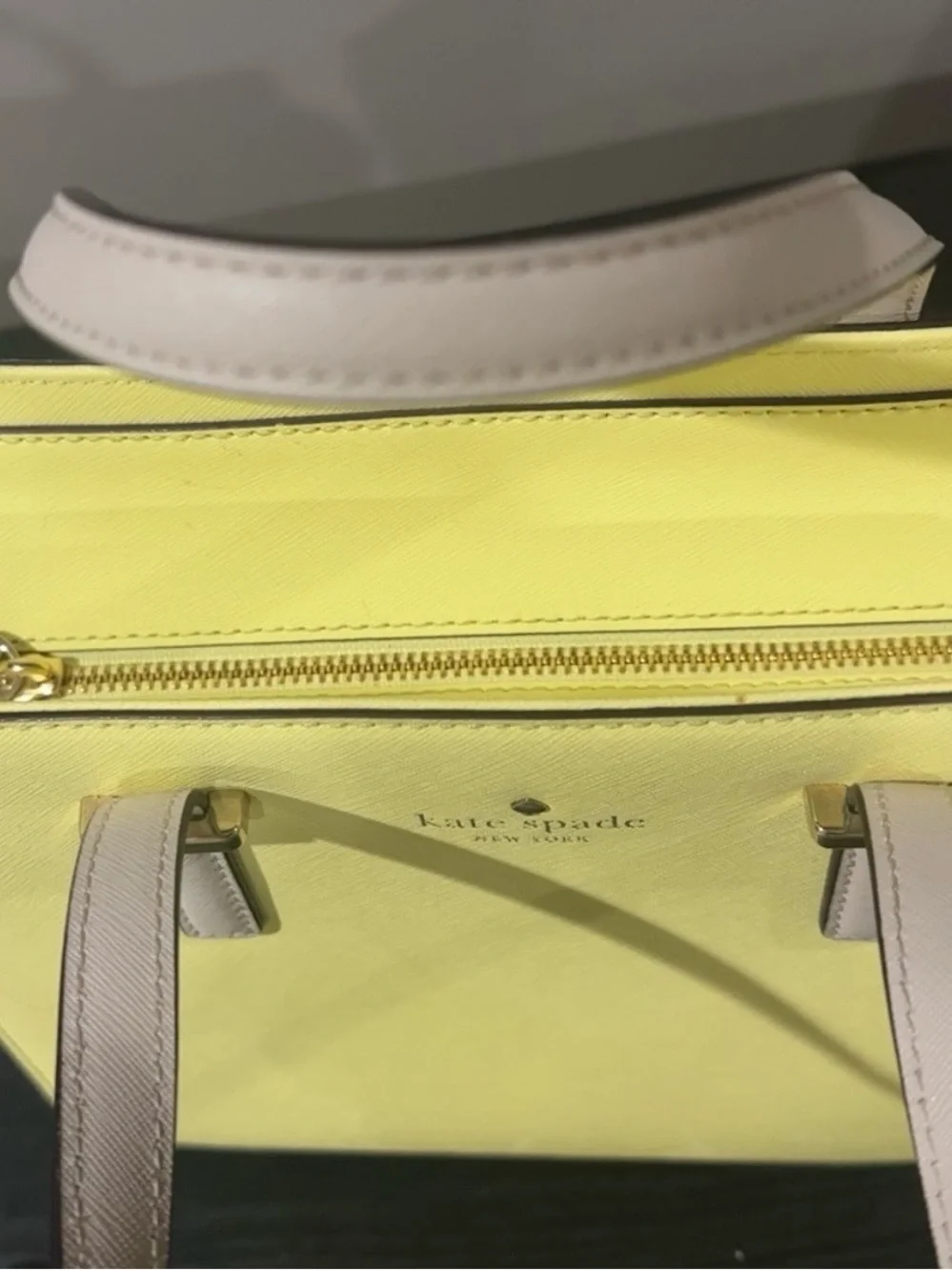 Kate Spade New York Lemonade & Linen Leather Satchel